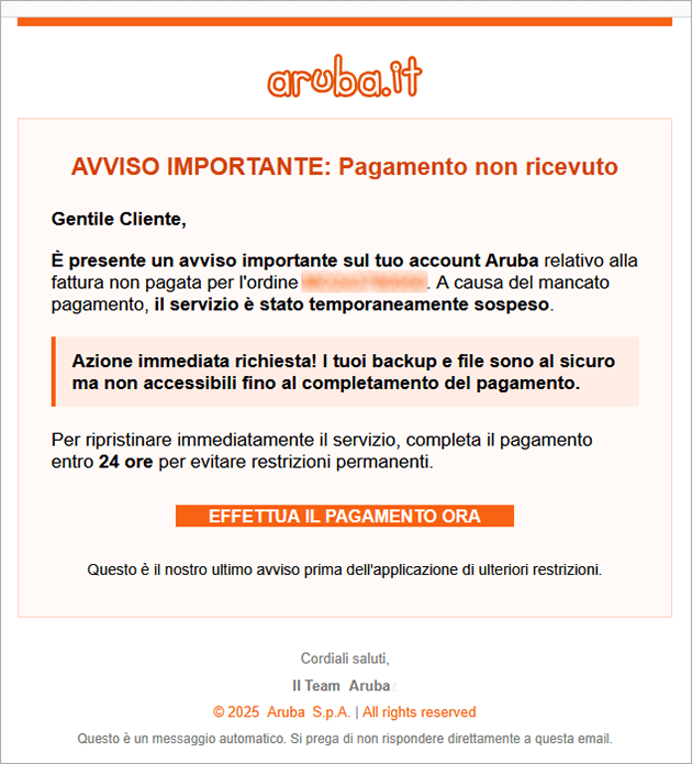 contenuto email