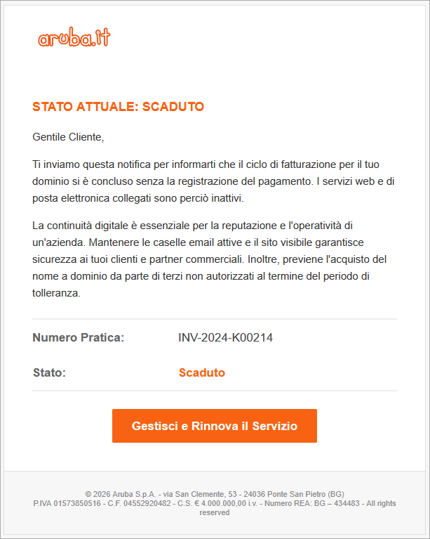 contenuto email
