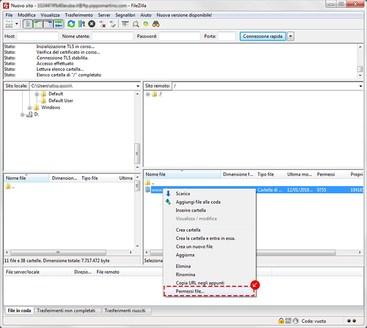  Gestione permessi speciali a file e cartelle per Hosting Linux