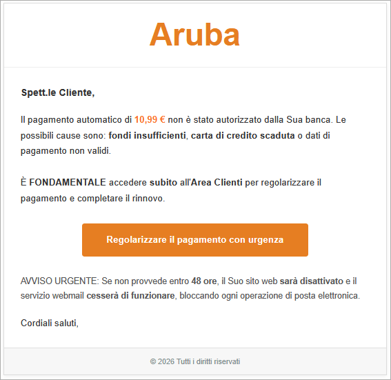 contenuto email
