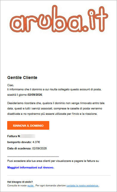 contenuto email