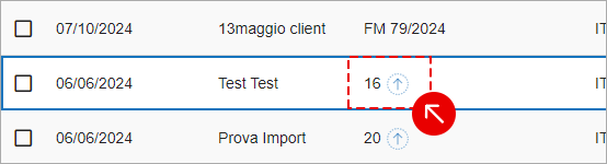 Simbolo che identifica le fatture importate
