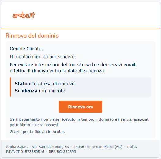 contenuto email