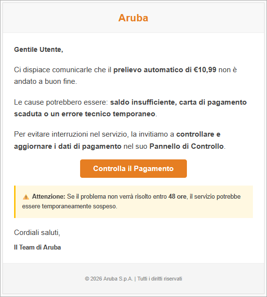 contenuto email