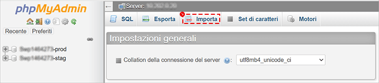 Come migrare il MySQL dalla piattaforma standard al database associato a Hosting WordPress Gestito o Hosting WooCommerce Gestito