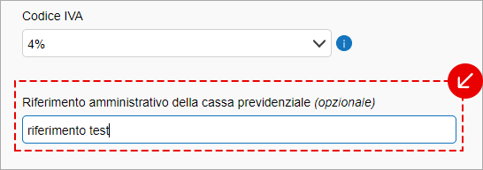 Inserimento riferimento cassa previdenziale