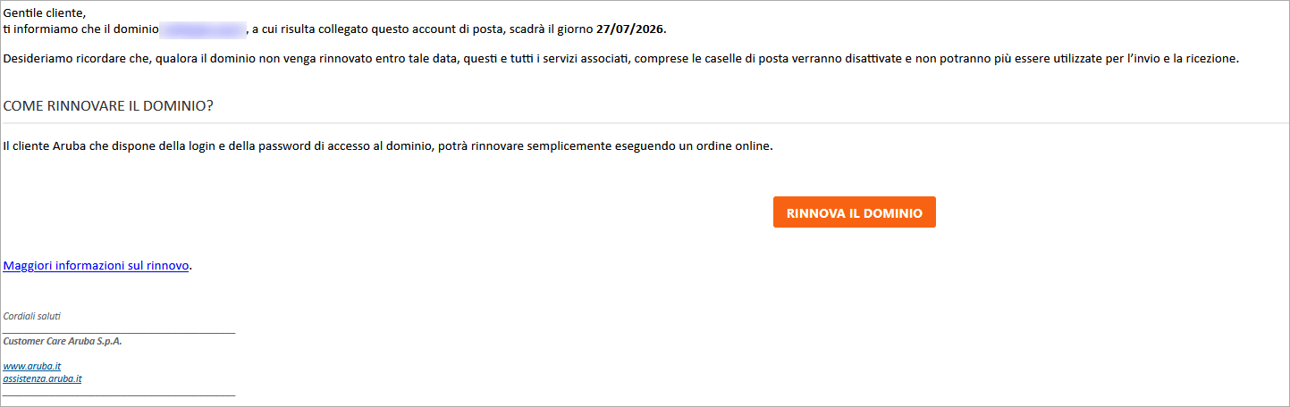 contenuto email