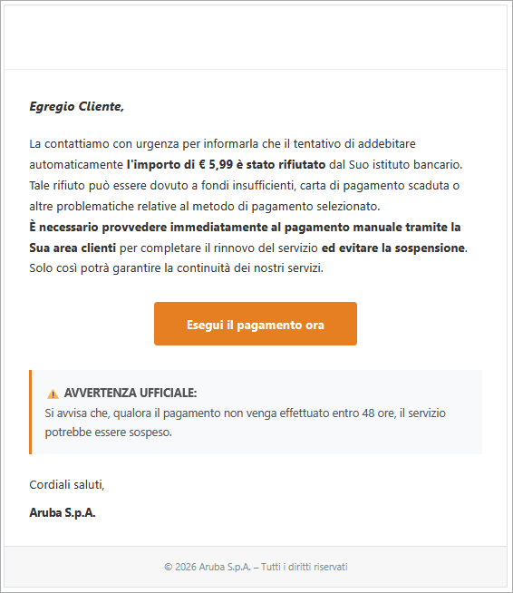 contenuto email