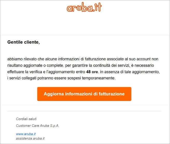 contenuto email