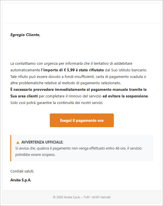 contenuto email