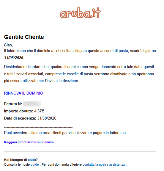 contenuto email