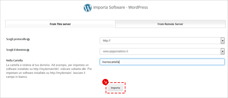 Softaculous App Installer: pannello di gestione CMS