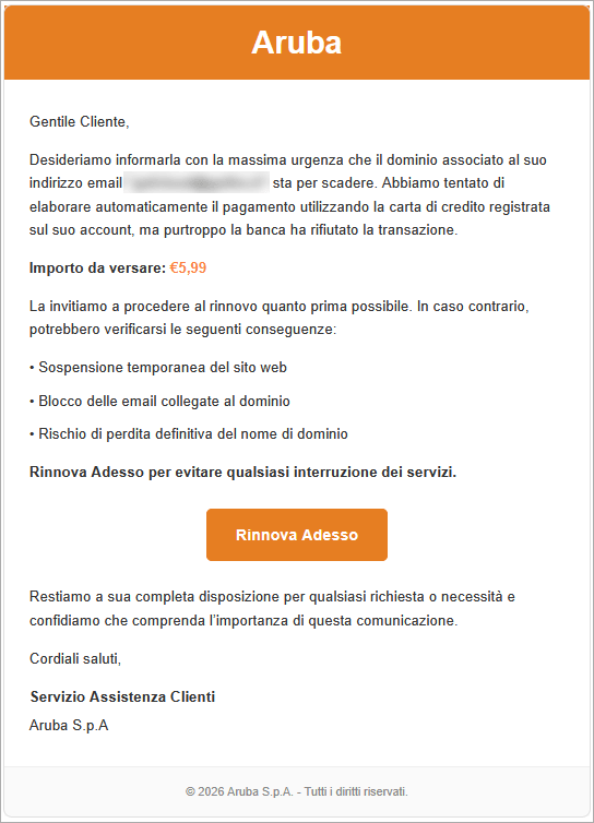 contenuto email
