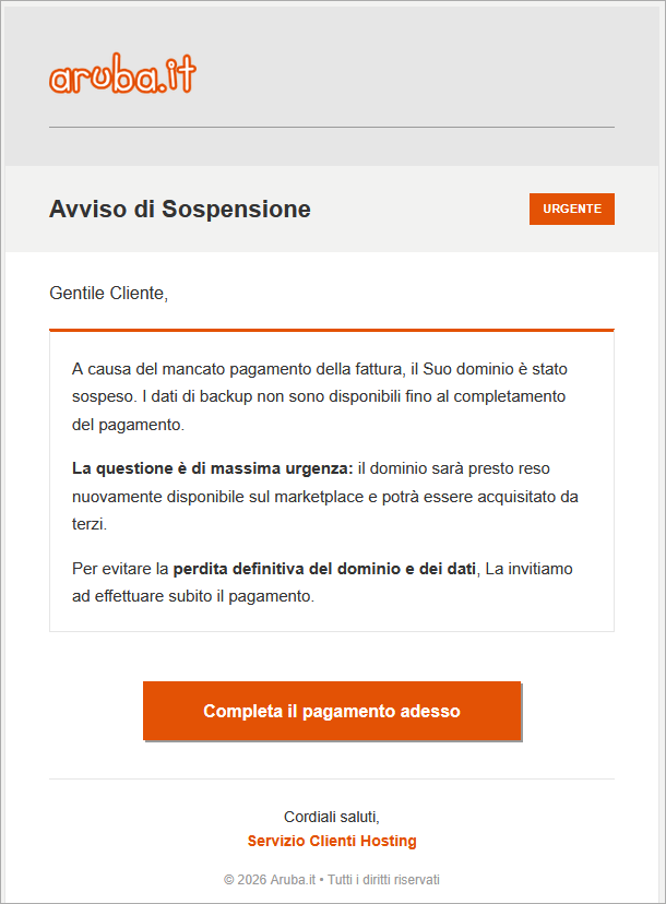 contenuto email