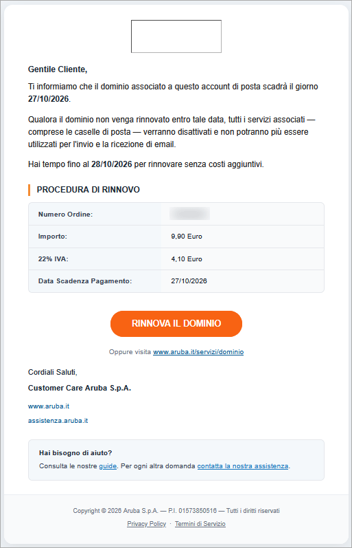 contenuto email