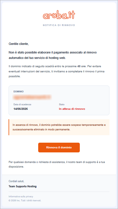 contenuto email
