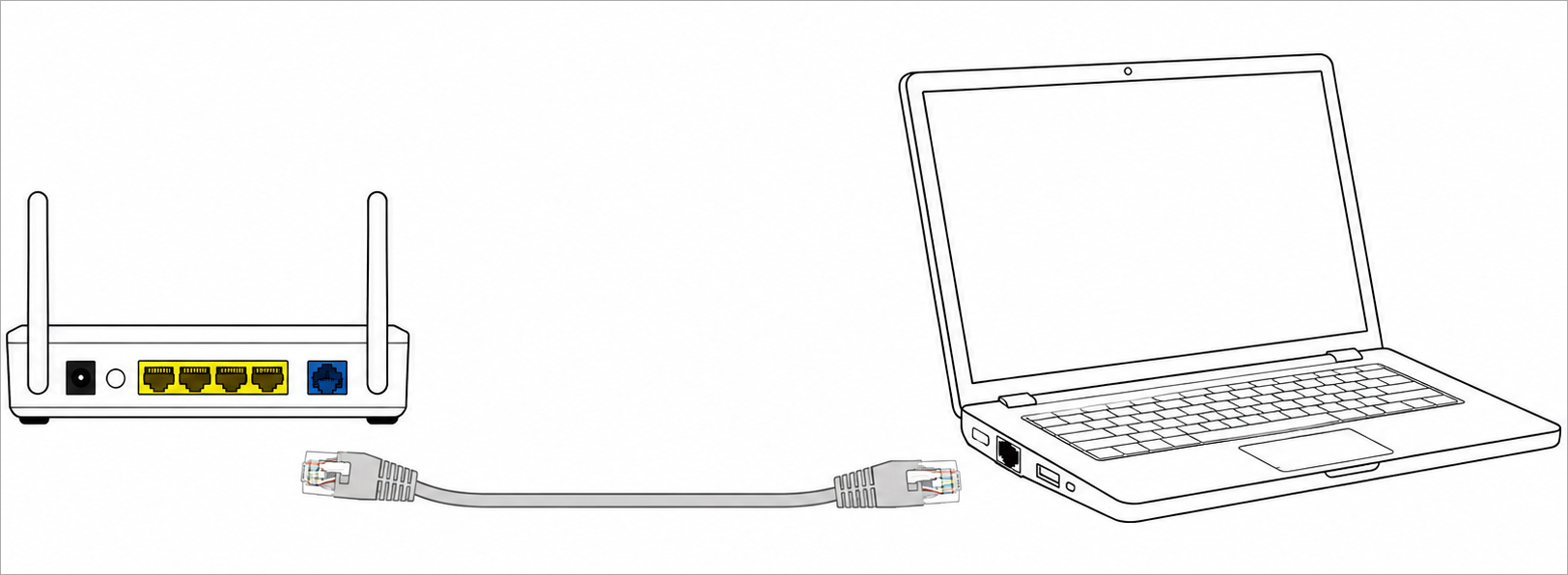 Schermata di esempio collegamento router al computer
