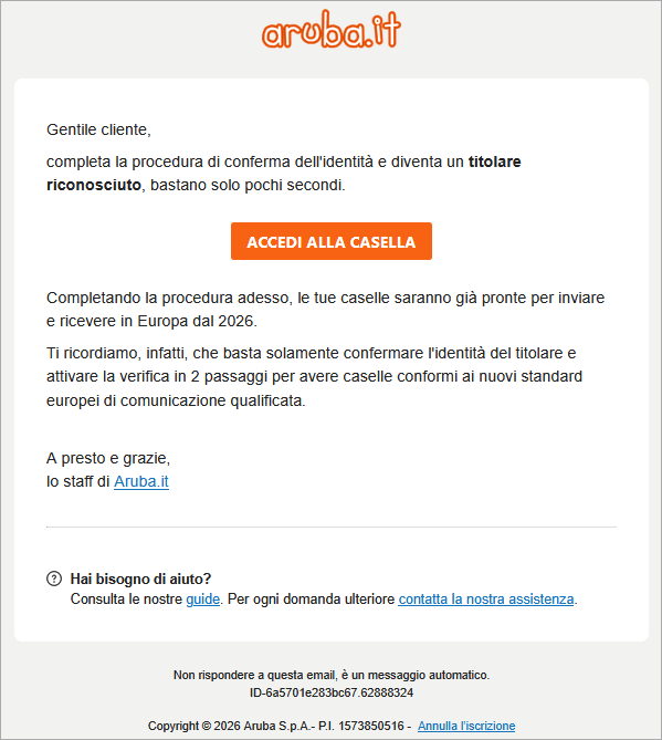 contenuto email
