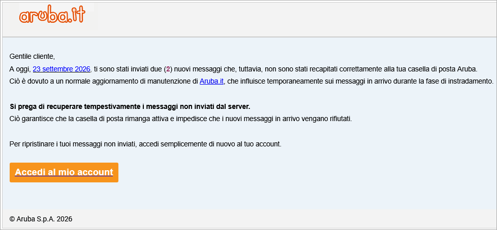 contenuto email