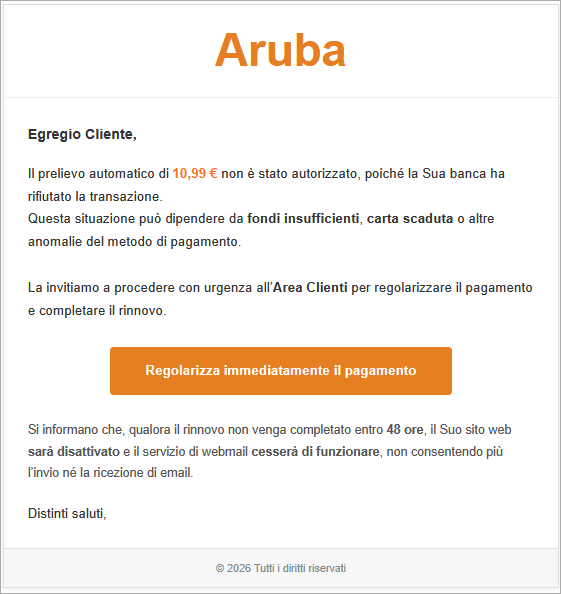 contenuto email