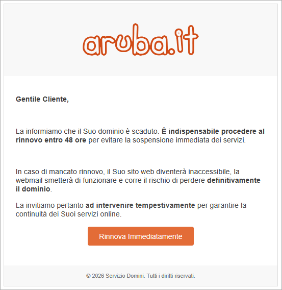 contenuto email