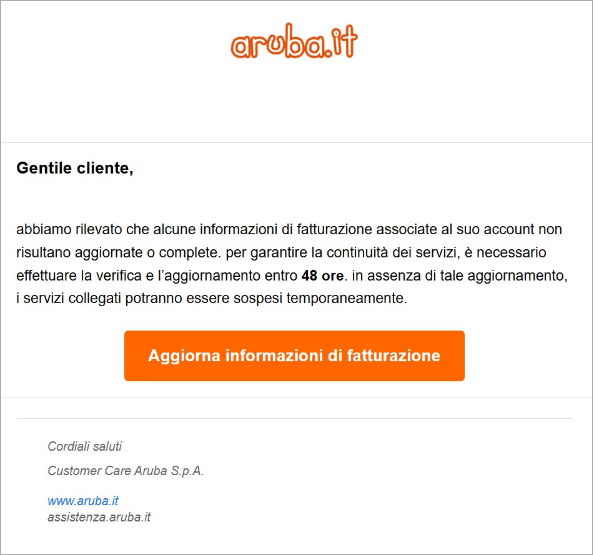 contenuto email