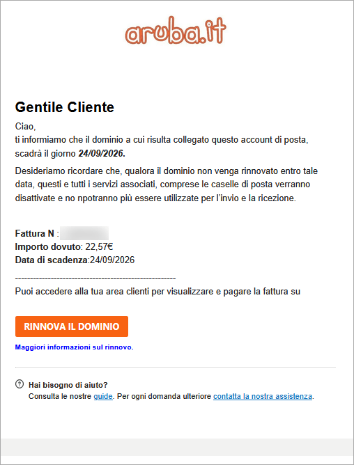 contenuto email