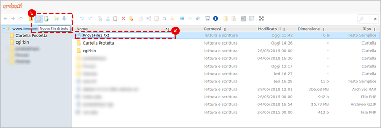 FileManager Creare File