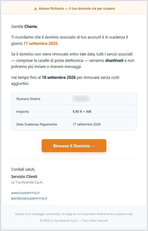 contenuto email