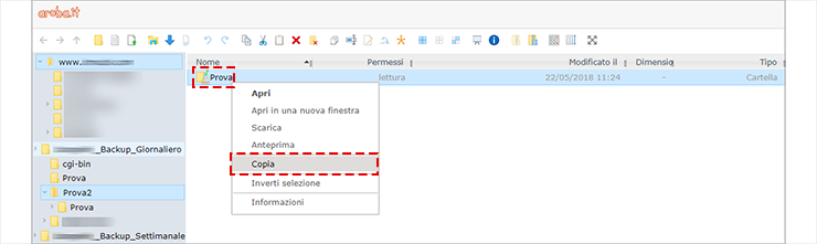 FileManager Ripristino File Cartelle