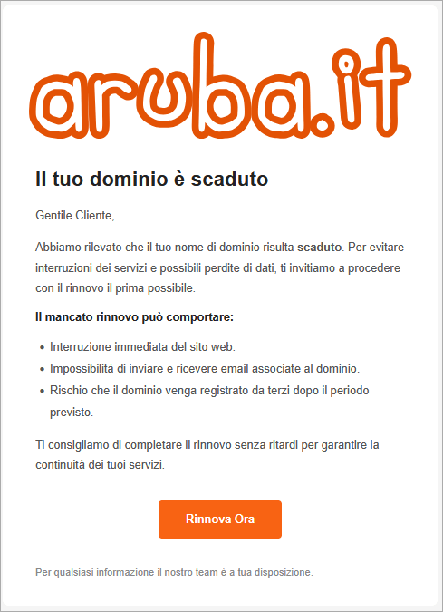 contenuto email