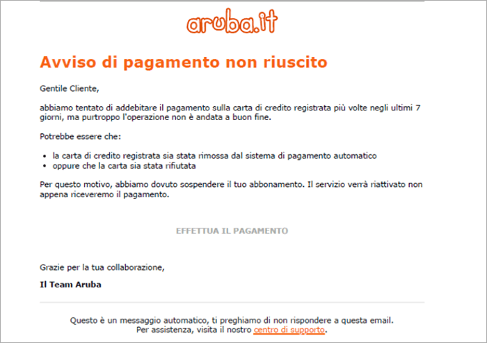 contenuto email