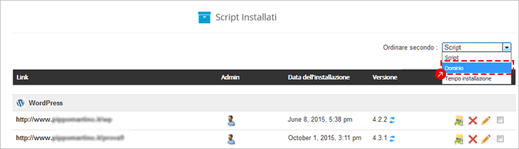 Softaculous App Installer: pannello di gestione CMS