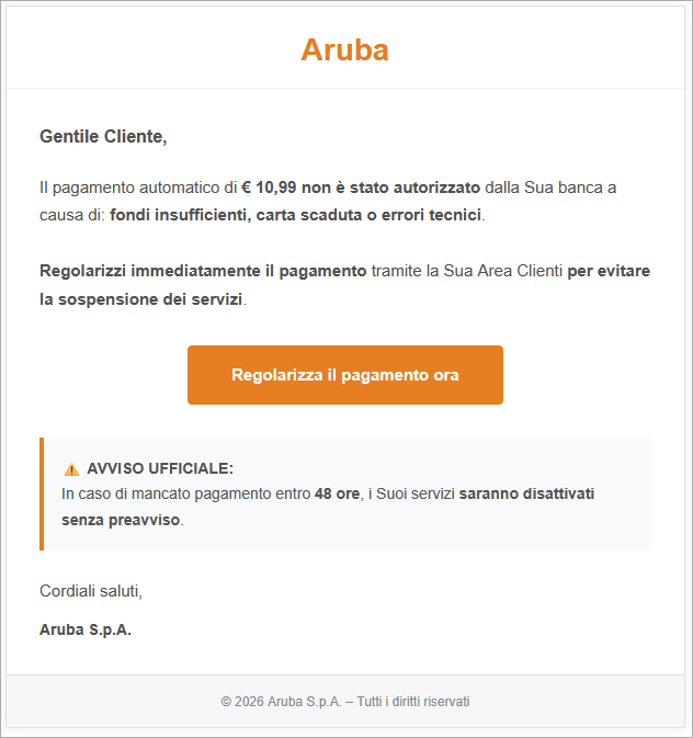 contenuto email