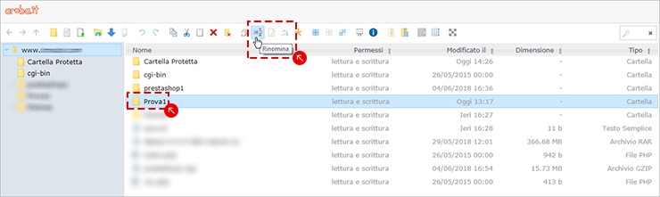 FileManager Rinominare File o Cartella